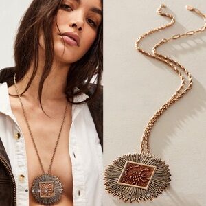 Free people Antique Birth Plate Zodiac necklace-Scorpio